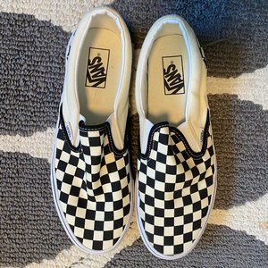 Vans CLASSIC SLIP-ON CHECKERBOARD SHOE - Size 9.5